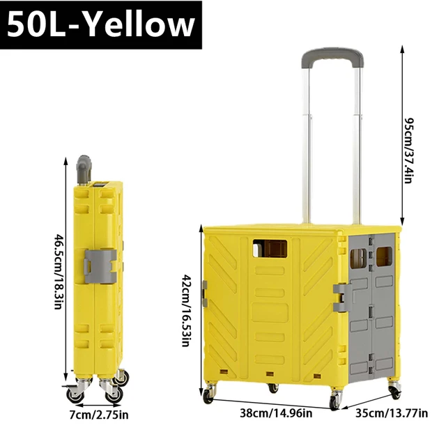 50L 4 Wheel Yellow