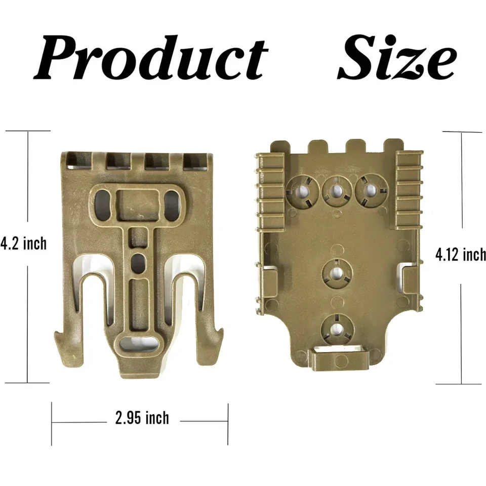 Quick Locking System Kit with Locking Fork and Receiver Plate Tourniquet Holder Gun Holster Drop Flex Adapter