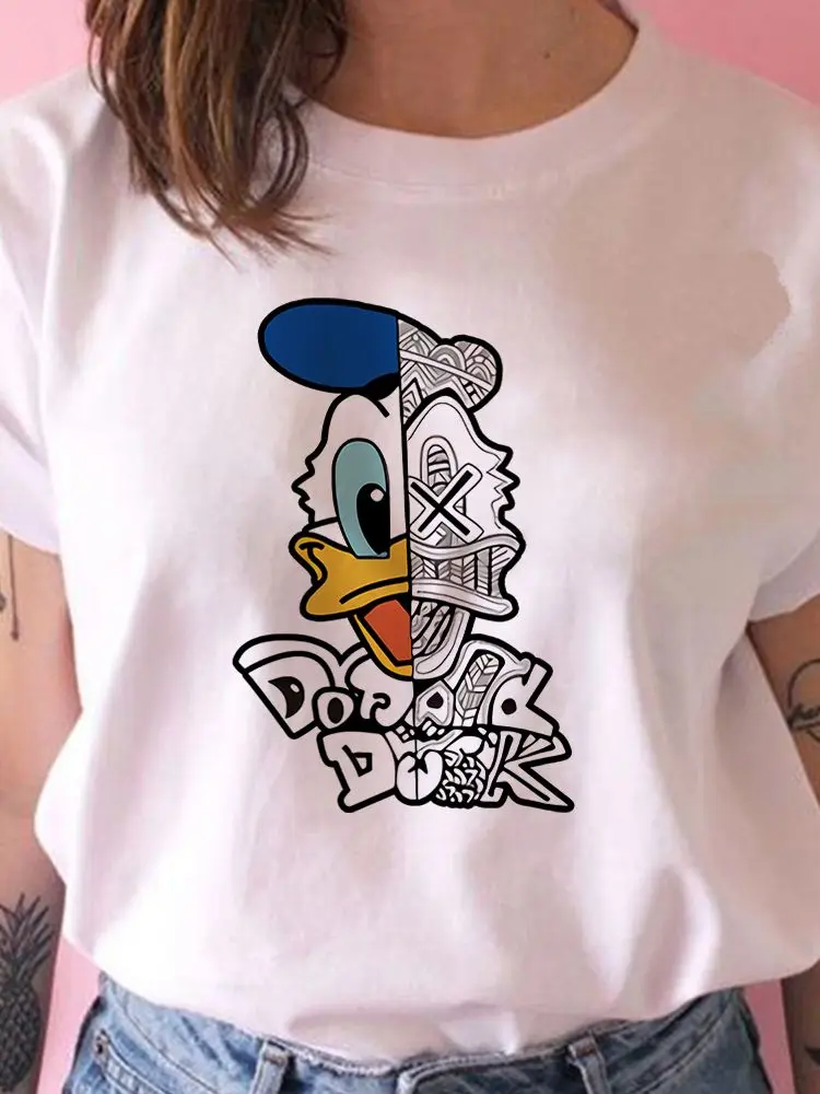 

Disney Tshirt Women Mickey Mouse New Products Summer Creativity Harajuku Style Trendy Cool Tshirt Donald Duck Print Graphic Top