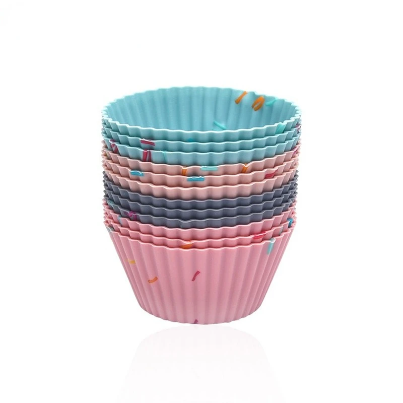 

Reusable Silicone Cupcake Mold Muffin Cake Baking Molds Candy Bakeware Cups Mould Maker Baking Pan Dessert Tools
