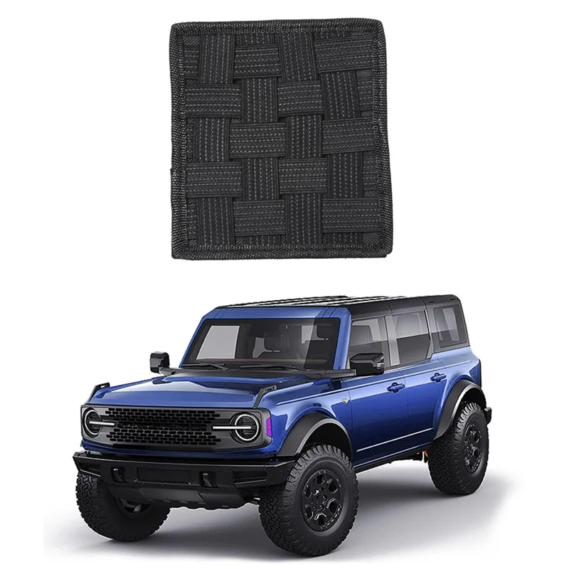 AB12-센터 콘솔 주최자 Ford Bronco 2021-2024 용 Molle 패널 2/4 도어 팔걸이 웨빙 보관 홀더 파우치 백