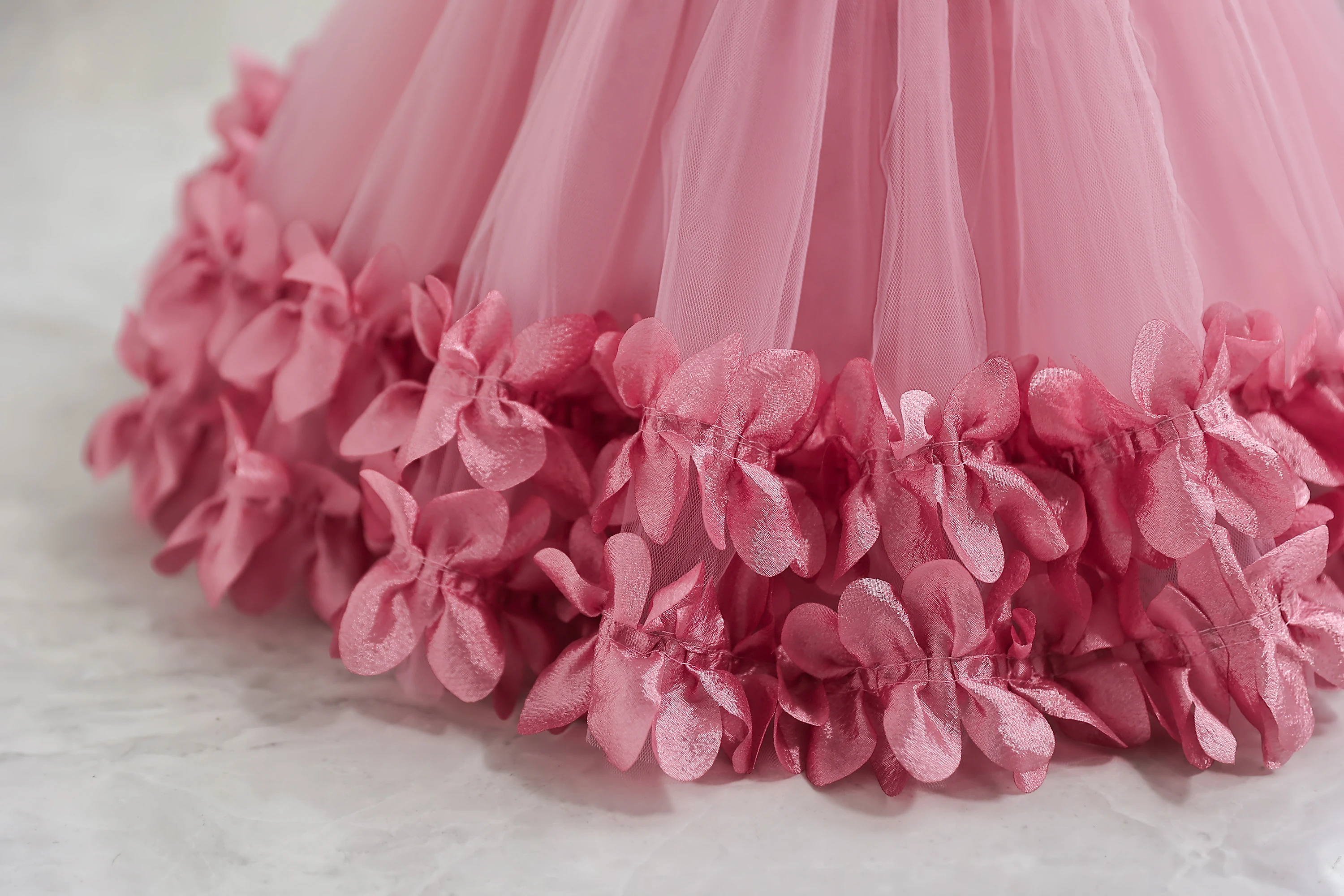 Girls' performance dress three-dimensional lace princess dress Festival fluffy skirt gauze dress dress dress dress flower girl d - 6