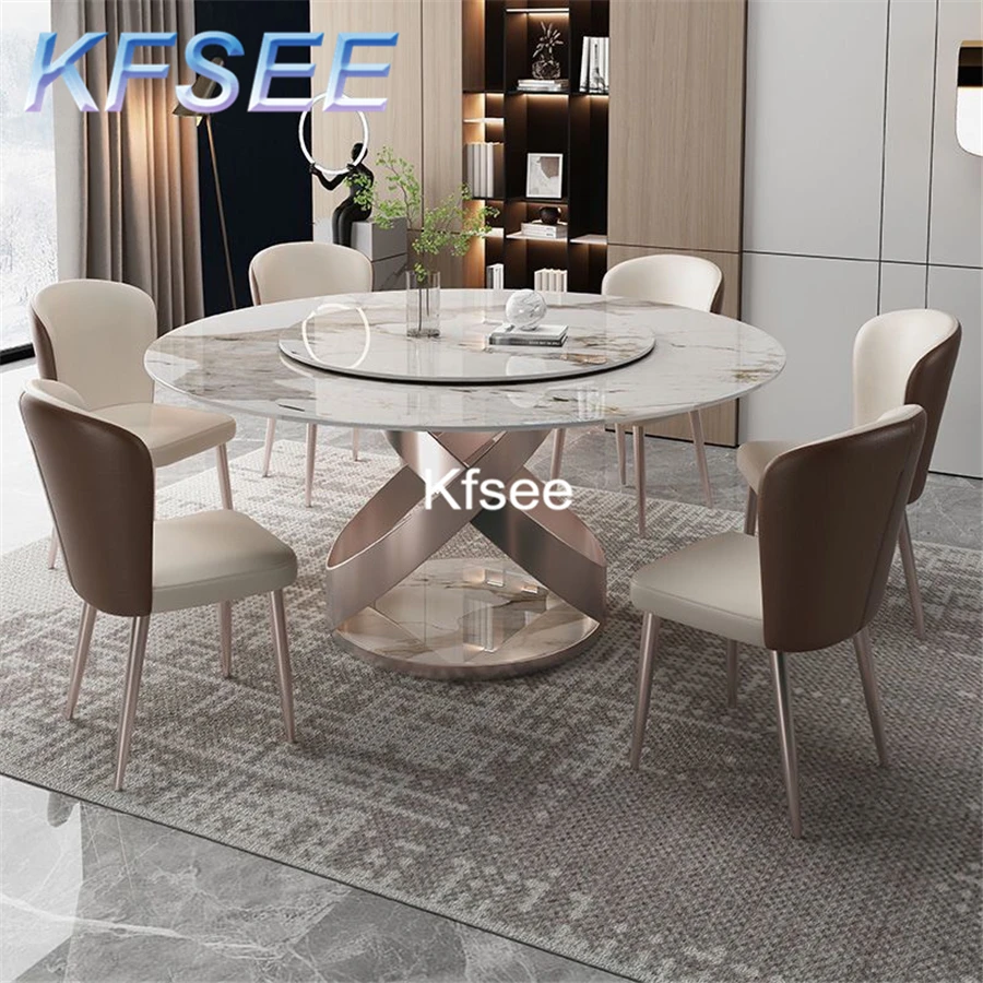 Kfsee 1pcs A Set Prodgf Home Here 120cm Round Dining Table(with Turnable) - Dining  Tables - AliExpress