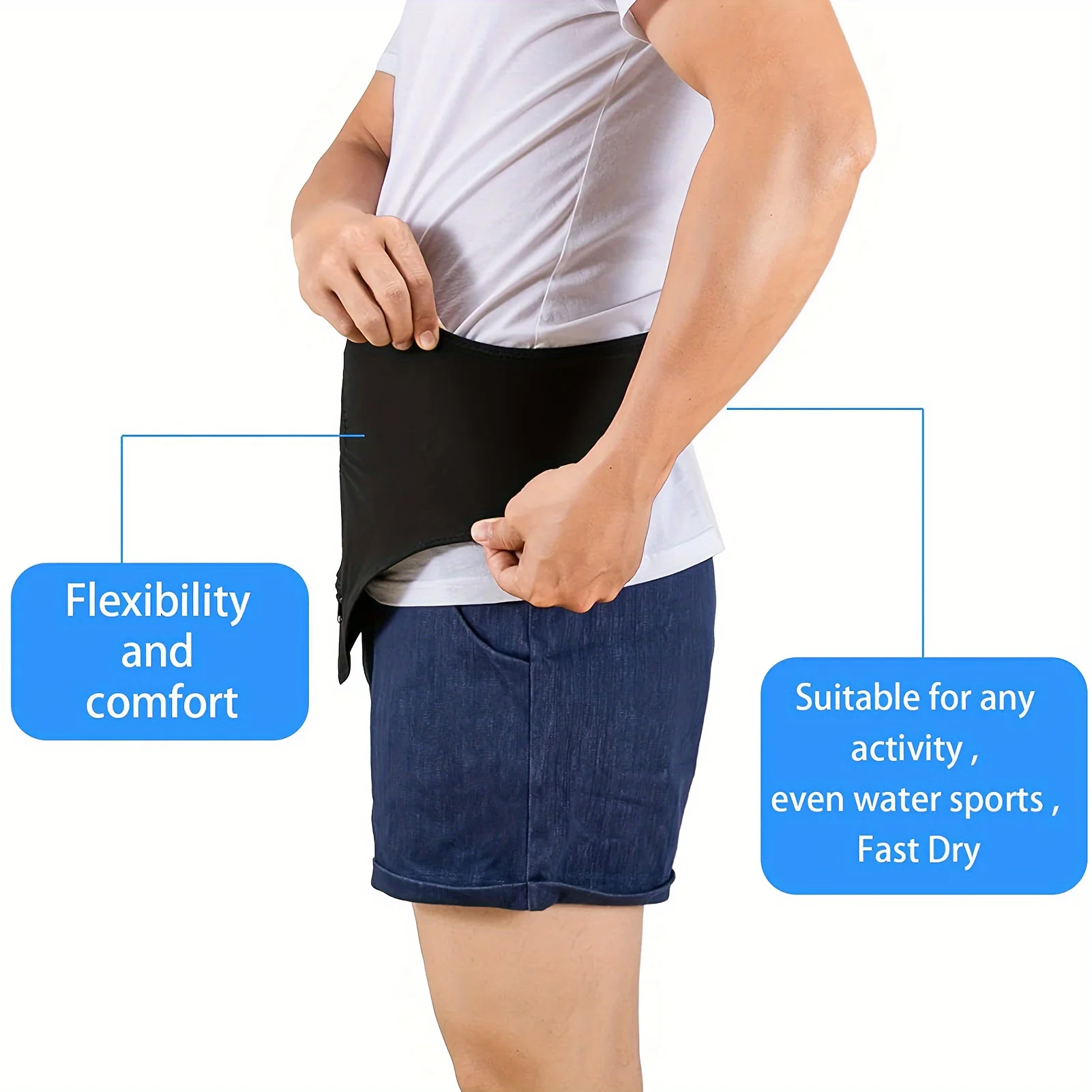 Soft Breathable Ostomy Pouch Cover Belt-Portable Oxford Cloth Unisex Concealed Ostomy Support Wrap for Colostomy Bags ostomy pouch cover
