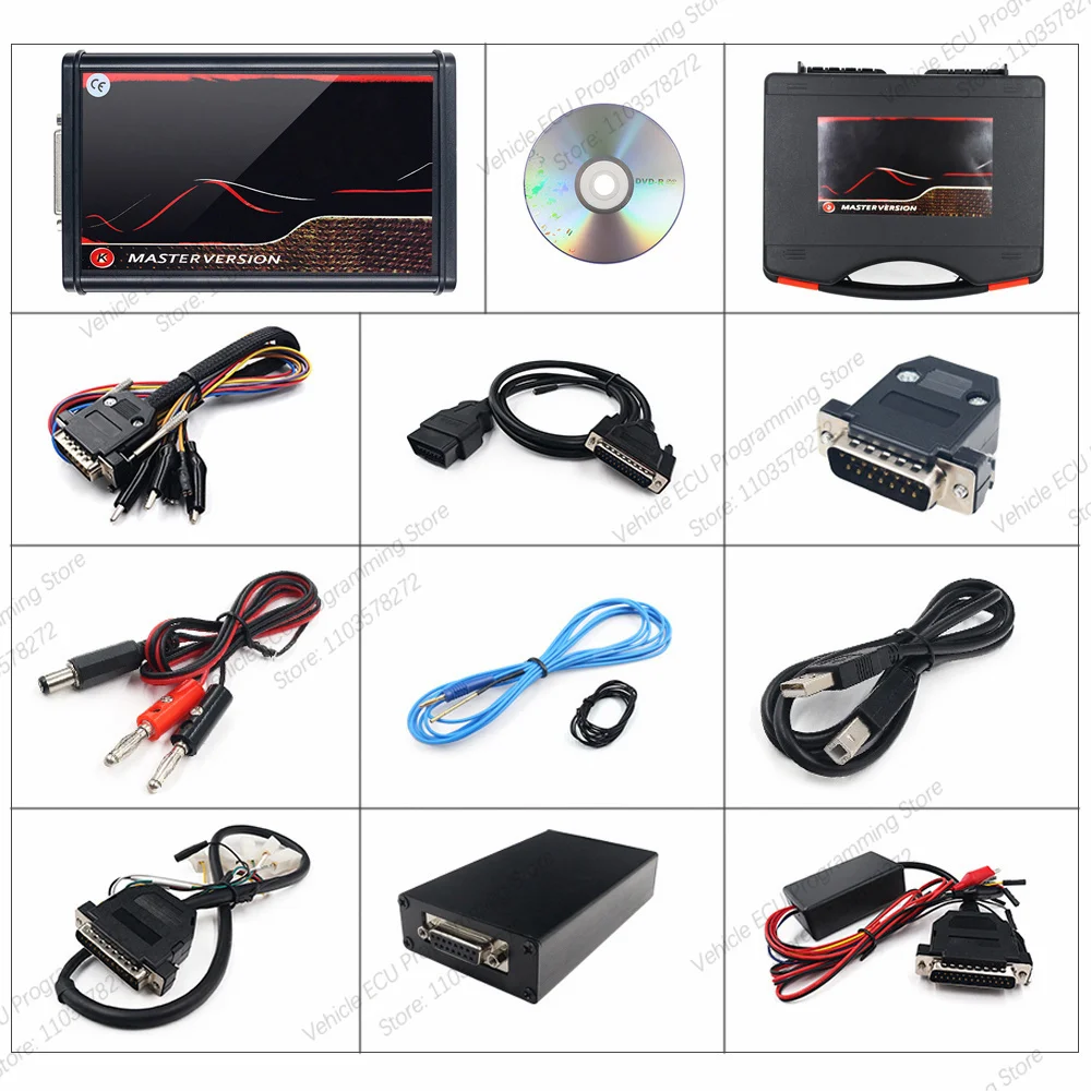 Kess V5.017 Online EU OBD2 Manager ECU programming tool Ksuite 2.80 Remap Kit 4 LED BDM Frame 22pcs Adapters ECU Flash Tool