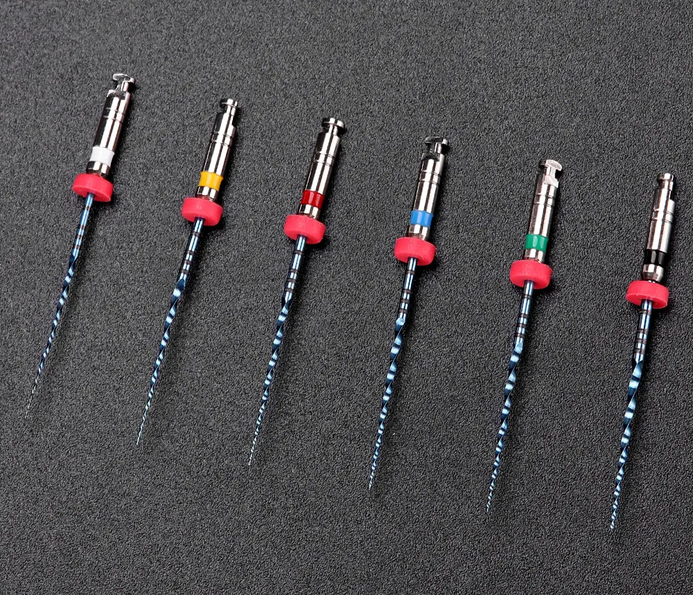 6 teile/schachtel AZDENT Dental Endo V Blau Wurzel Kanal Dreh Datei Thermische Aktivierung NiTi Dateien Motor Verwenden # 15- # 40 21 mm/25 mm Kegel 04/06 – Detail 8