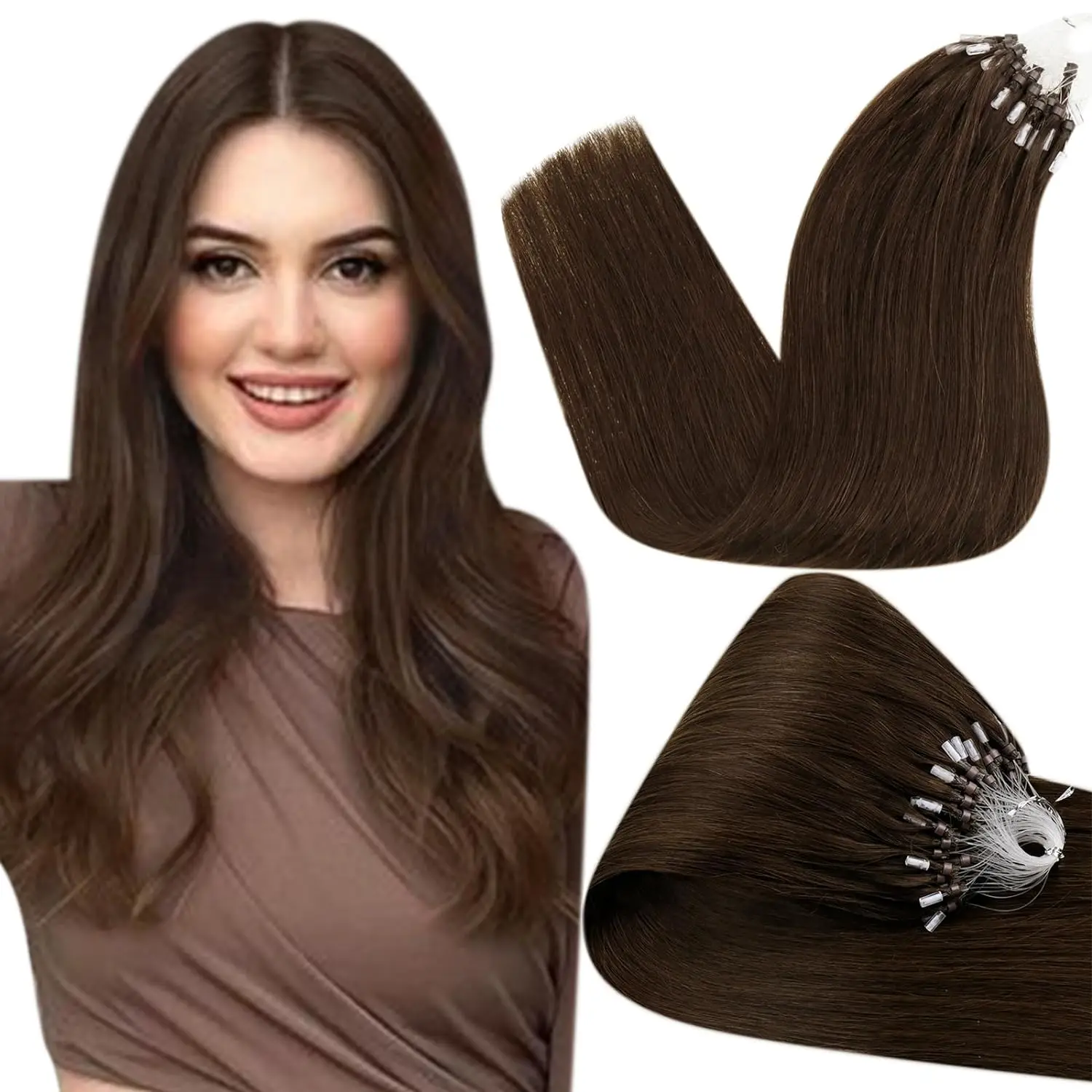 Microlinks Hair Extensions Human Hair 4 Micro Loop Hairpieces Bonded