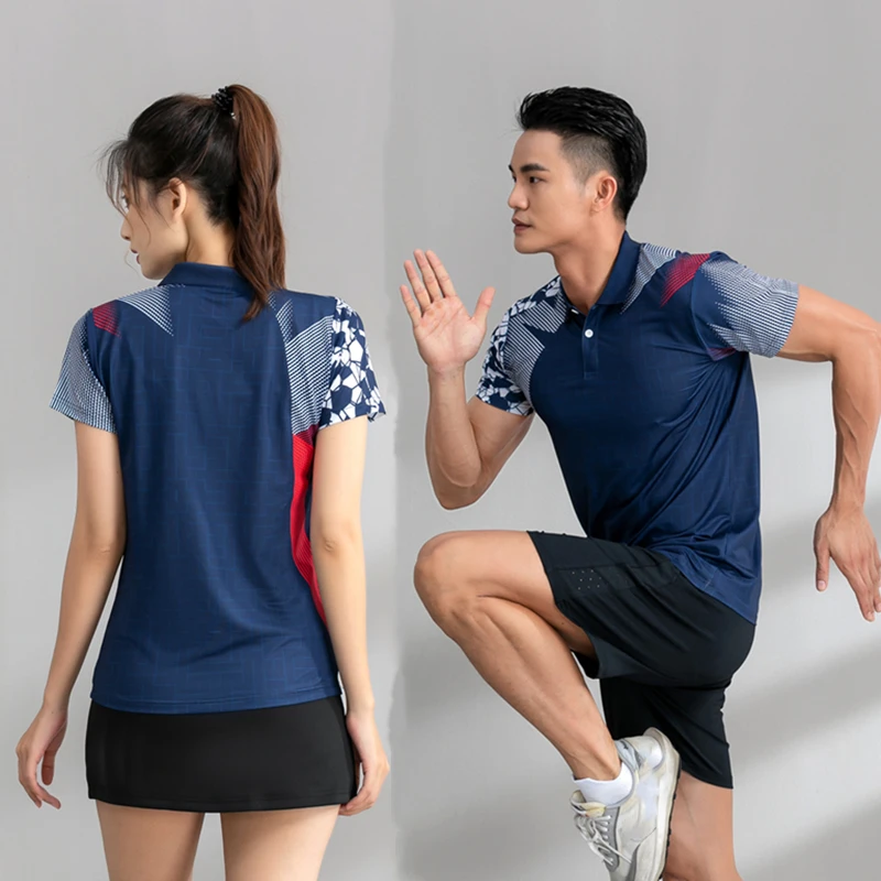 Short Sleeve T Shirt Sports Clothes High End Tennis Shirts Women Men Badminton Uniforms Turndown Collar Table Tennis Shirt Shorts Skorts Training Polo Sports Skirts