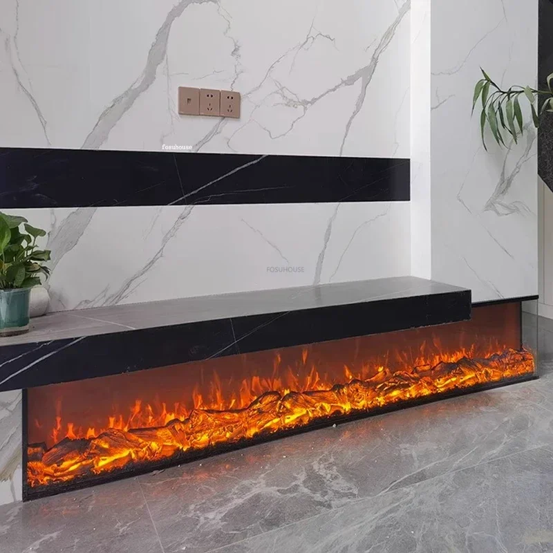 Embedded Fake Fire TV Electronic Fireplace Home Living Room Indoor Decorative Cabinet Fireplaces Simulated Flame Heater