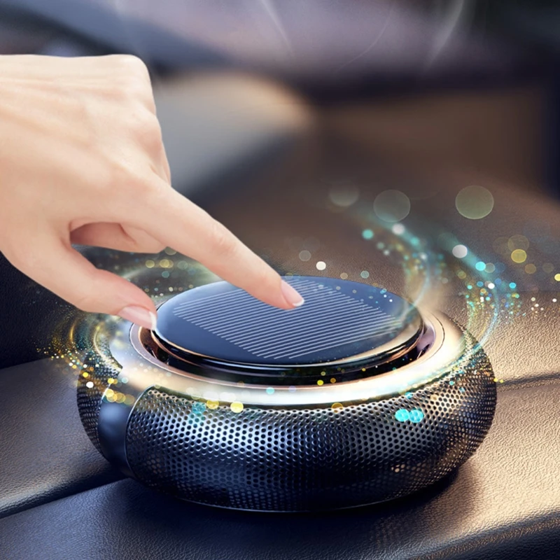Air Freshener Car Air Freshener Suspension Aromatherapy Diffuser Solar Energy Rotating Purifier Odor Eliminator Interior Decoration