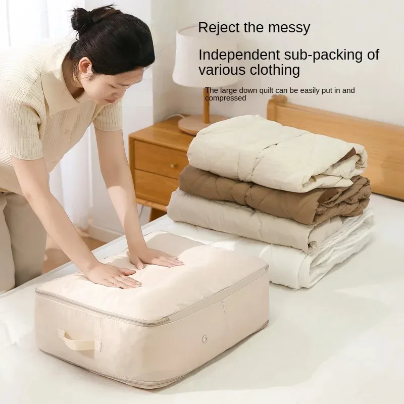 Extra Large Air Compressed Storage Bag Down Jacket Quilt Comforter Compression Pack Clothes Organizer Home Closet Foldable Bag 2