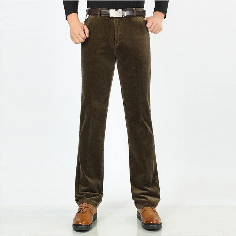Casual Pants Corduroy Pants Men's High Waist Corduroy Pants Autumn Winter Business Loose