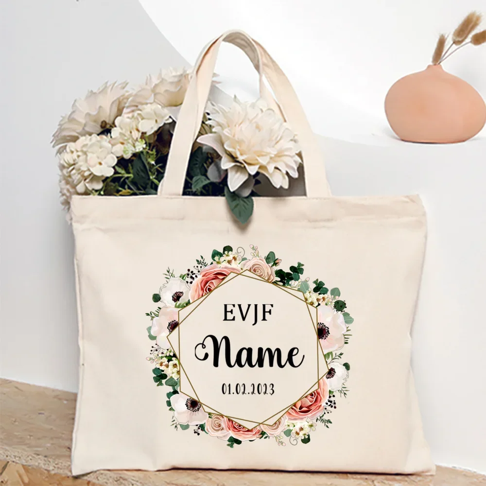 Personalized Bridesmaid Tote Shoulder Handbag for Wedding