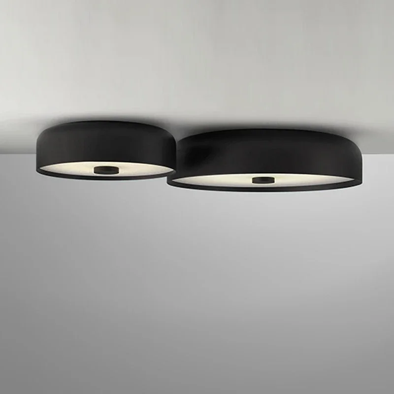 

Modern LED Remote Control Simple Dimmable Black White Living Room Bedroom Study Room Ceiling Lamp