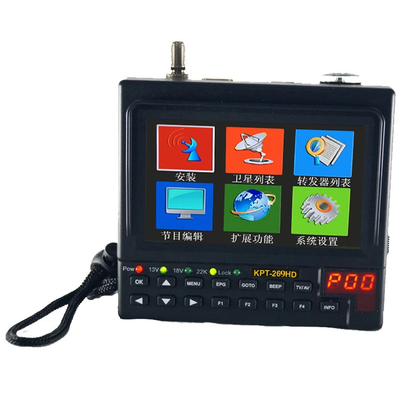 Tft Ips Dvb-S/S2 Video Kpt-269Hd Monitor Full Hd Satfinder Meter Sat Finder Ricevitore Tv Satellitare Digitale
