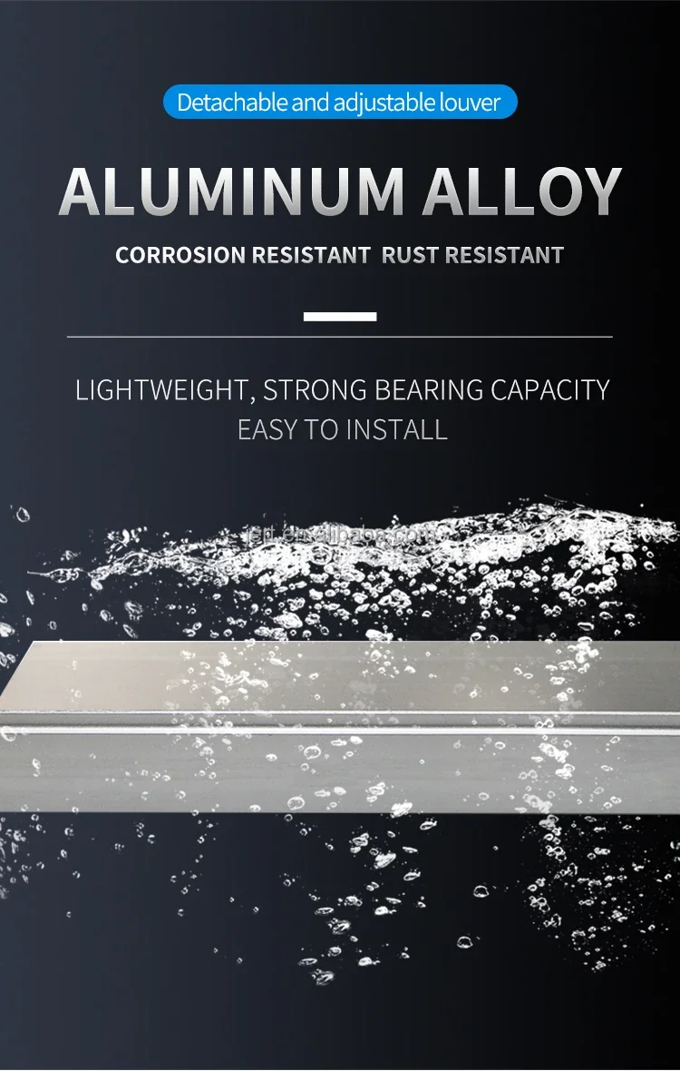 Description Picture 4 of itemBathroom VentilatorStainless Steel Square Double-Layer Louver Aluminum Air Outlet HVACS Systems Vent For Air Return And Ventilat