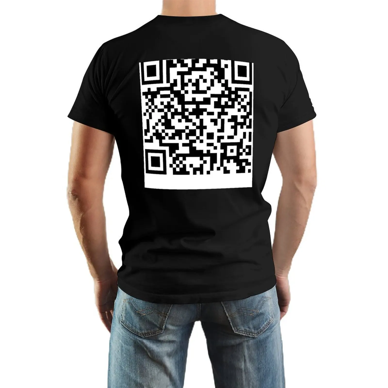 

Rick Roll QR Code T-Shirt Blouse graphics cute tops for a boy heavyweight t shirts for men
