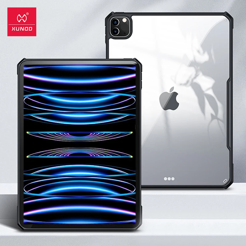 Xundd Case à Prova de Choque para Ipad Pro 12.9 2023 Luz Transparente Proteção Tablet Capa para Ipad Pro 10.2 10.9 11 12.9 2023 Case