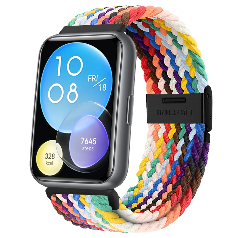 Nylon band for HUAWEI watch fit 2 strap watchband accessories braided solo loop correa bracelet for HUAWEI watch fit2 new bands