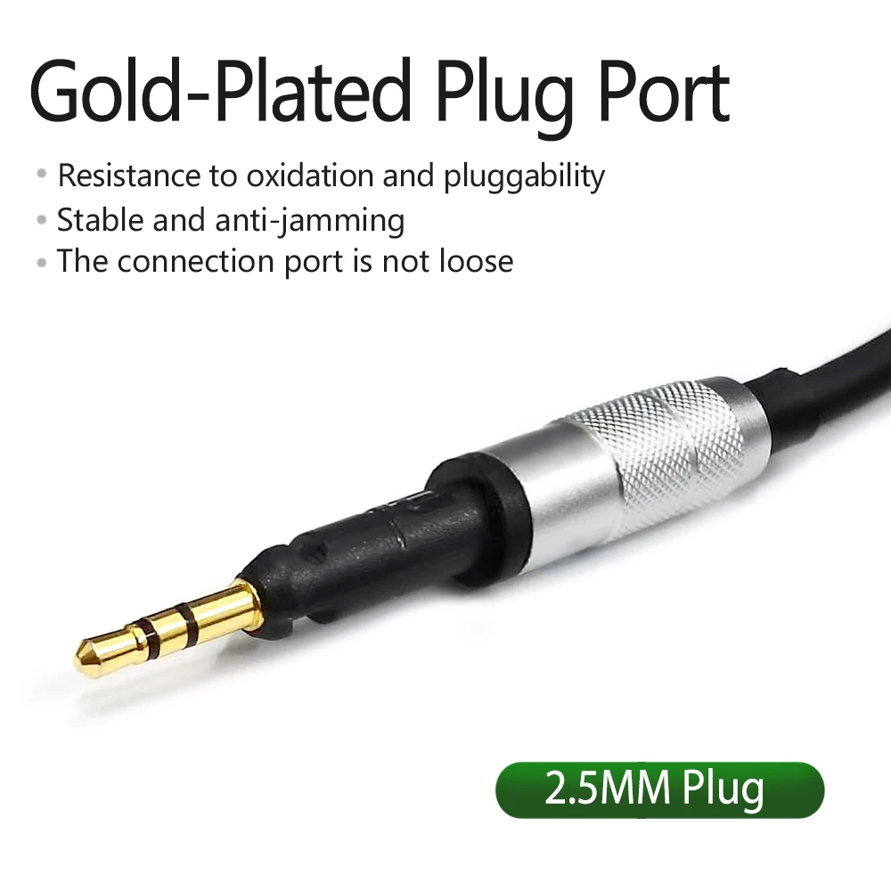 High-extensional 2.5mm Spring Headphone Cable for SENNHEISER HD6 HD7 HD8 HD515 HD518 HD558 HD598 HD549 HD569 HD579 HD595 HD599