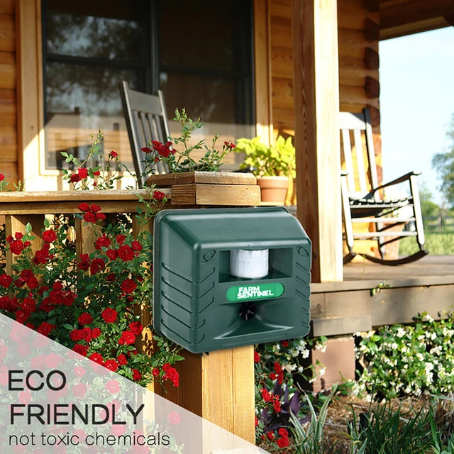 Ultrahangos Állati Madárcsökkentő Anti Macska Kutya Róka Madarak Egér Patkány Kültéri Pir Mozgásérzékelő Kerti Állat Meghajtó Eszközök - Image 6