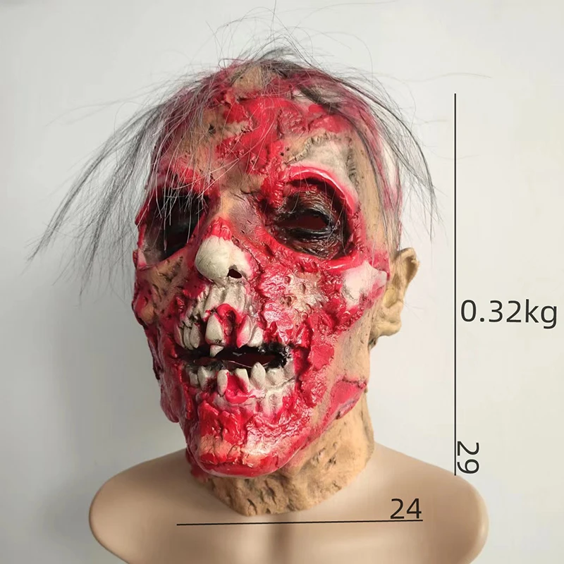 thumbnail image 1 of Máscara de mueca de terror de Halloween Vicknerwick con capucha de Stranger Things, accesorios de cosplay para adultos, cascos, 1 of 5