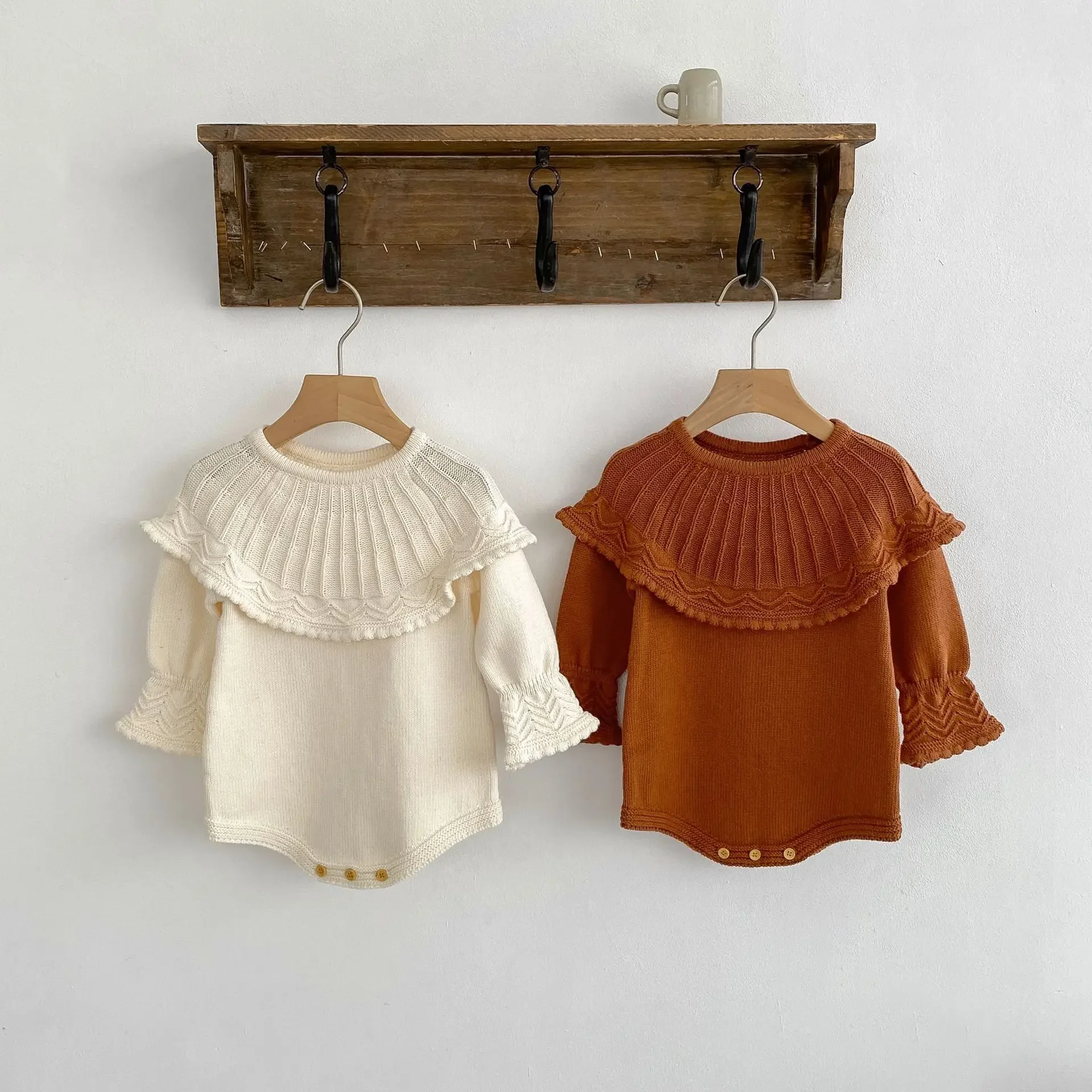 

0-3T Newborn Kid Baby Girl Winter Clothes Warm Baby Sweater Romper Elegant Long Sleeve Knit Jumpsuit Cute Princess Outfit