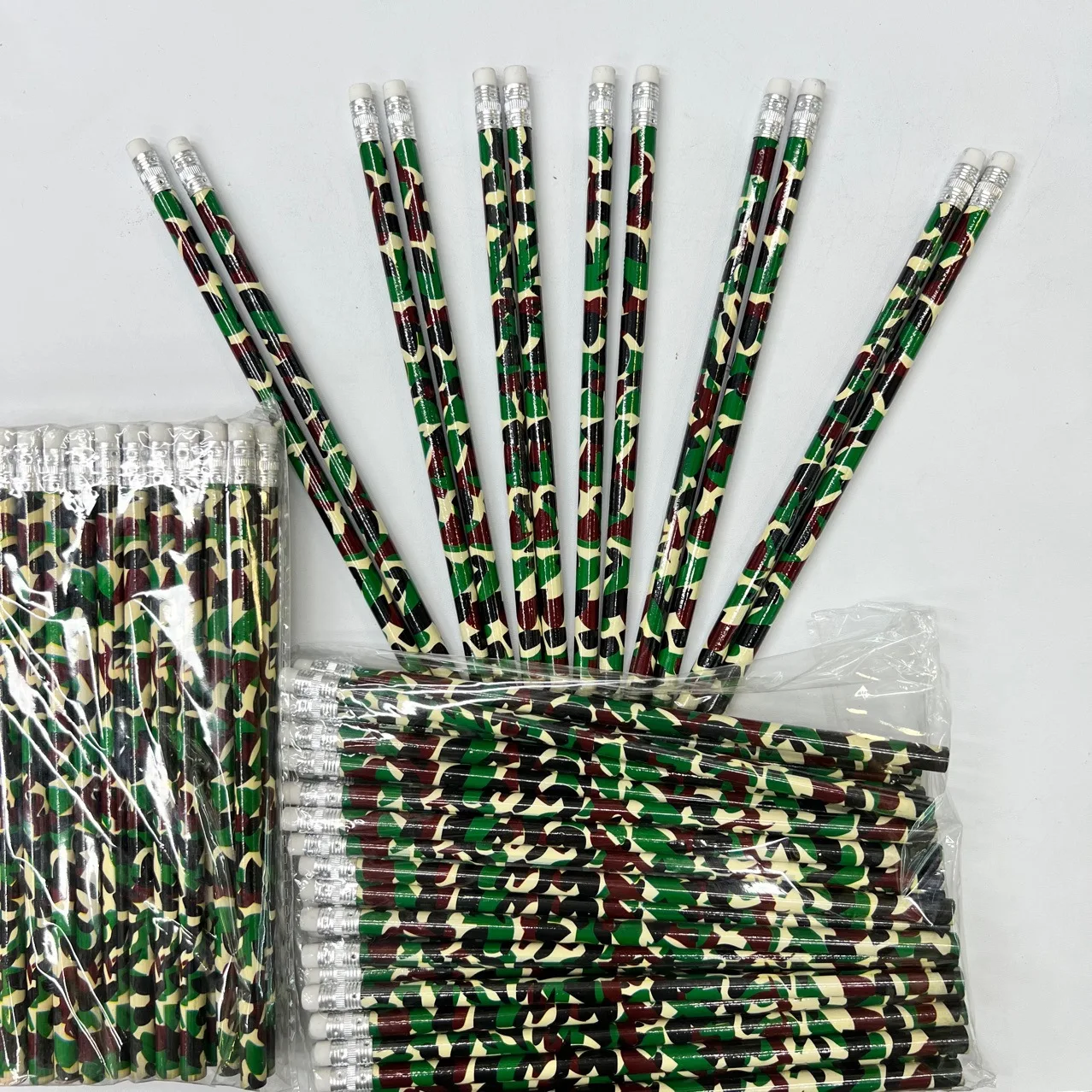 12pcs/24pcs/36pcs/48pcs Dark camouflage HB writing pencils, wooden writing pencils, office writing and drawing pencils - 4