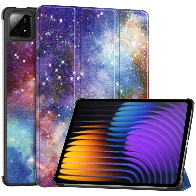 Elegant Tri-Fold Magnetic PU Leather Tablet Stand Cover