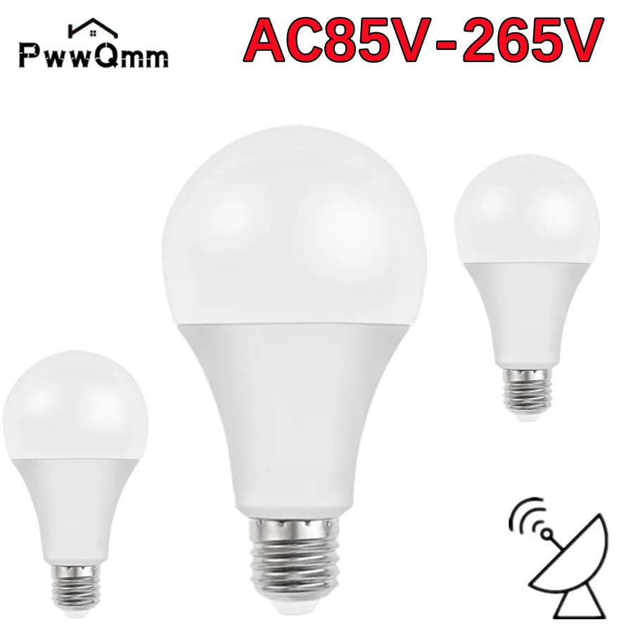 E27 85V265V Microwave Radar Motion Sensor Light Bulb LED Lamp Auto