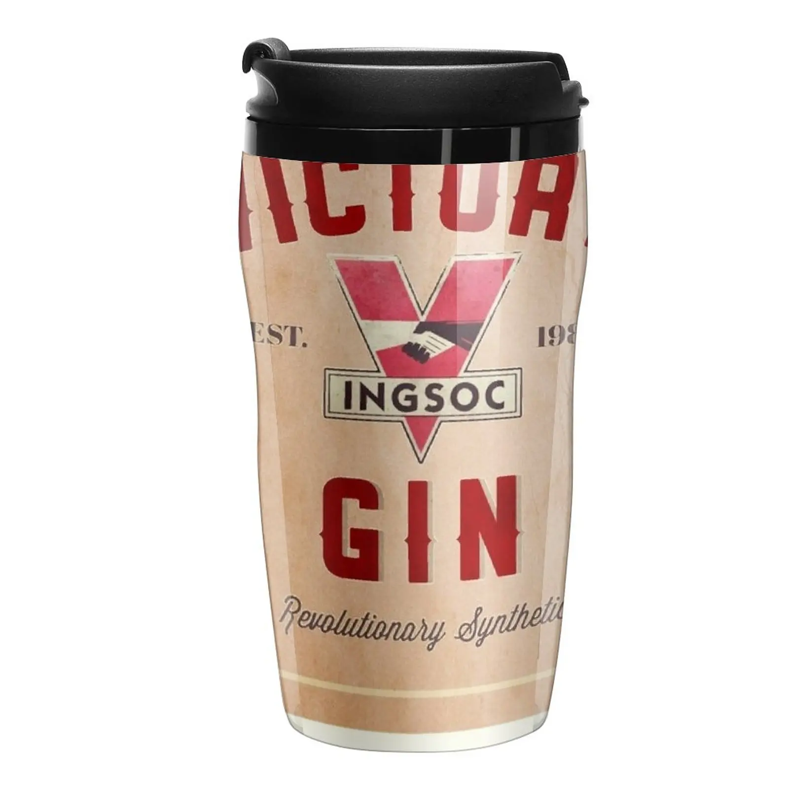 

New victory gin 1984 by george orwell Travel Coffee Mug Thermos Coffee Cup Set Of Coffee Coffee Bottle Coffee Accessory