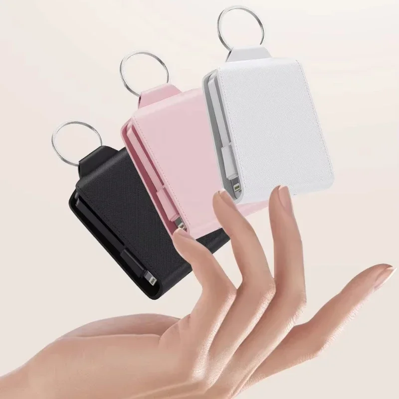 JayoWade Portable Charger Chain Mobile Mini Powerbank With Cable Batterie Externe 2000mah Phone Small Chain Keychain Power Bank 5