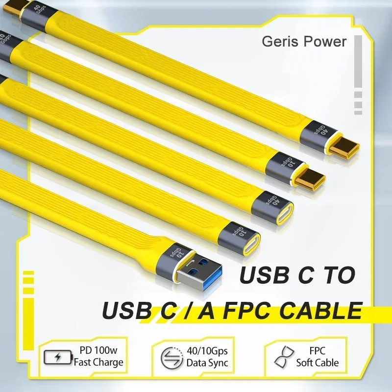 맥북용 고속 충전 어댑터 커넥터, 100W 5A USB C to C타입 케이블, USB 4.0, 썬더볼트 3, 40Gbps 데이터 케이블
