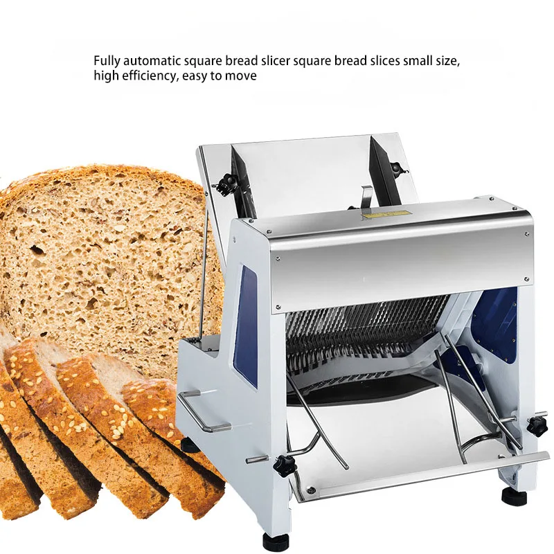 

Toast slicer Baking Toast Bread Ham bun Slicer commercial Electric Cutting Machine automatic square bag 30 slices 39 slicer