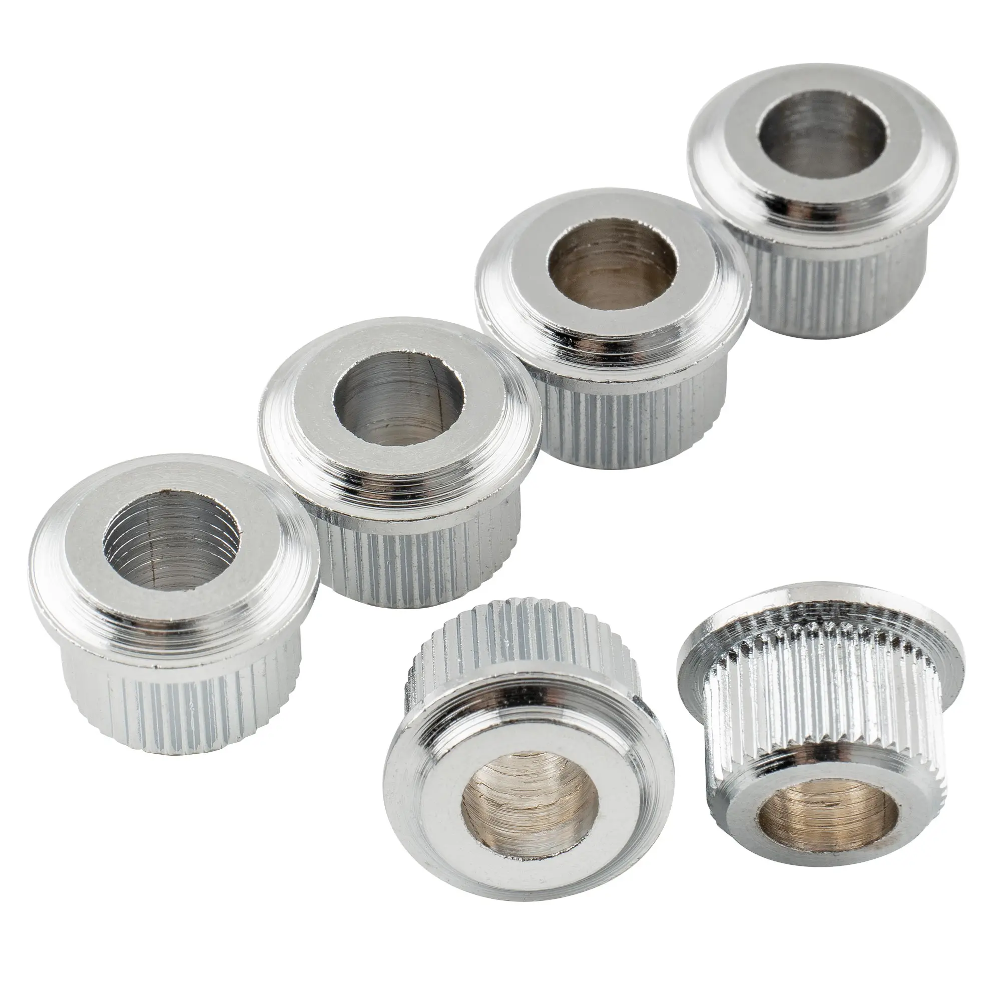 Musiclily Pro Steel Vintage/Modern 6 mm auf 10 mm Gitarren-Stimmgerät-Konvertierungsbuchsen Stimmwirbel-Adapter-Aderendhülsen (6er-Set) – Detail 7