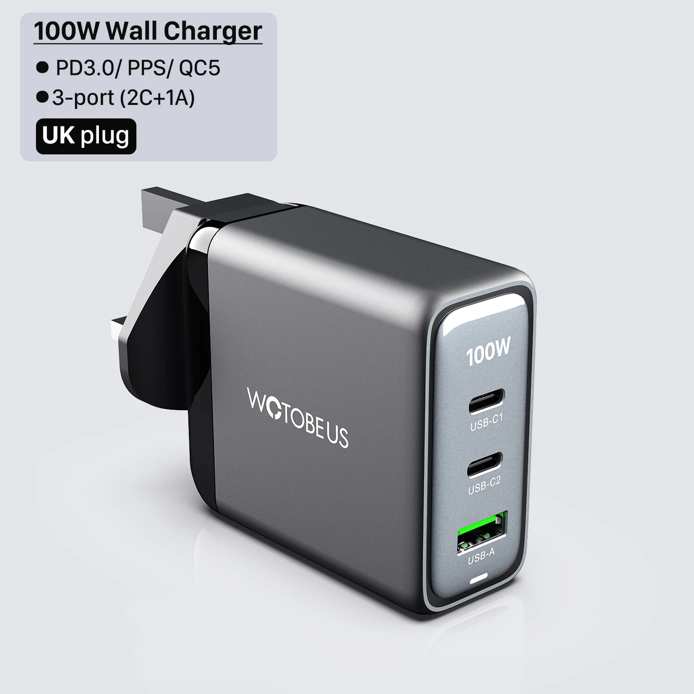 ตัวเลือกสินค้า ชาร์จไฟ USB-C กำลังสูง 100W สำหรับทุกอุปกรณ์