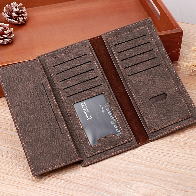 luxury mens long wallet