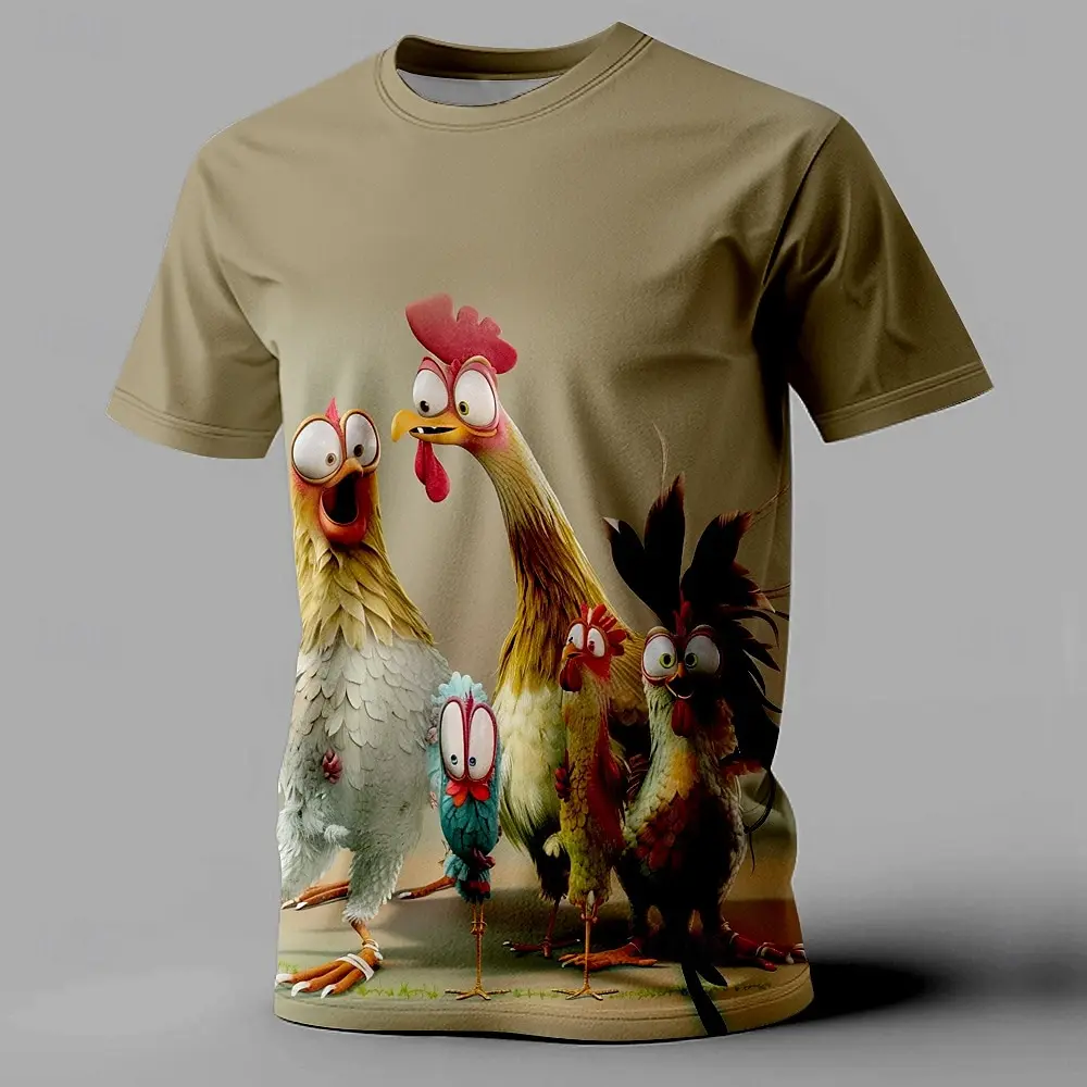 Mens Funny Summer T Shirts 3D Print Short Sleeve Tees