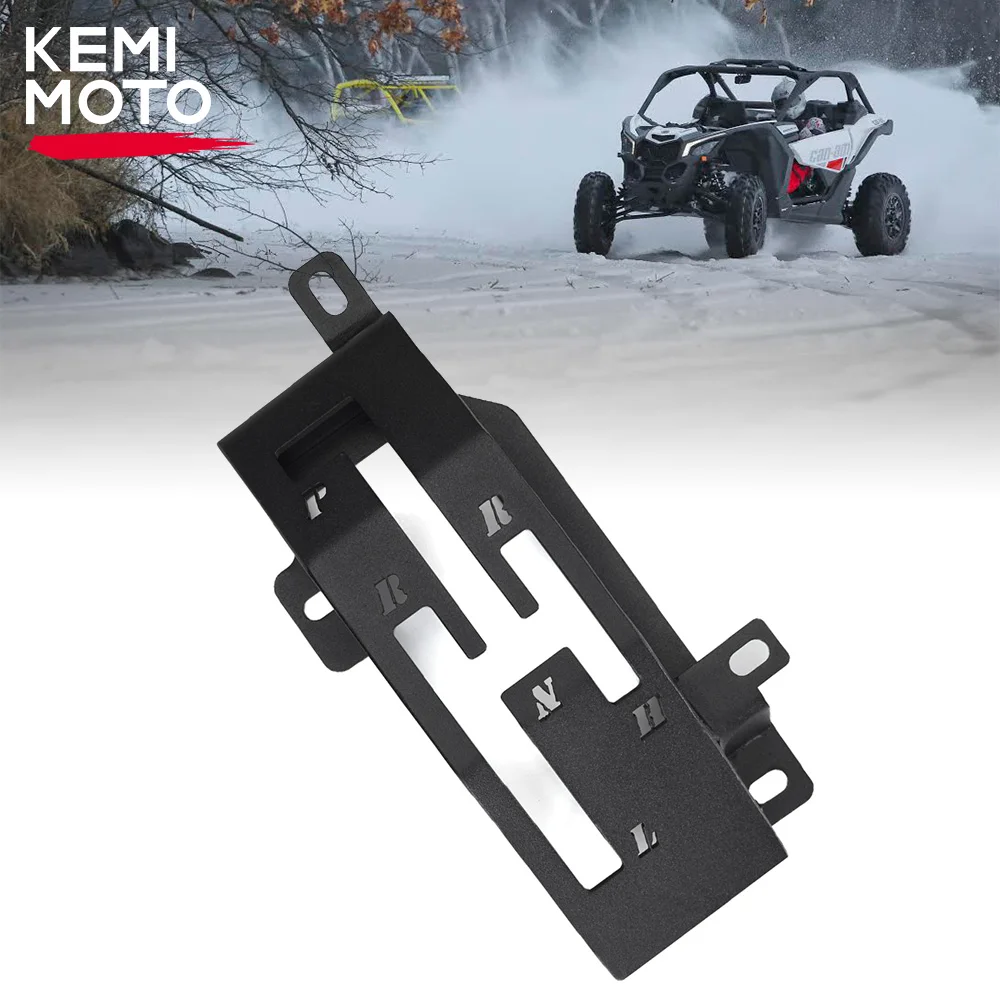 KEMIMOTO X3 UTV 3mm Iron Spray Black Gear Shift Gate for Can-Am Maverick X3 Max R RR 2/4 Doors 2017-2023