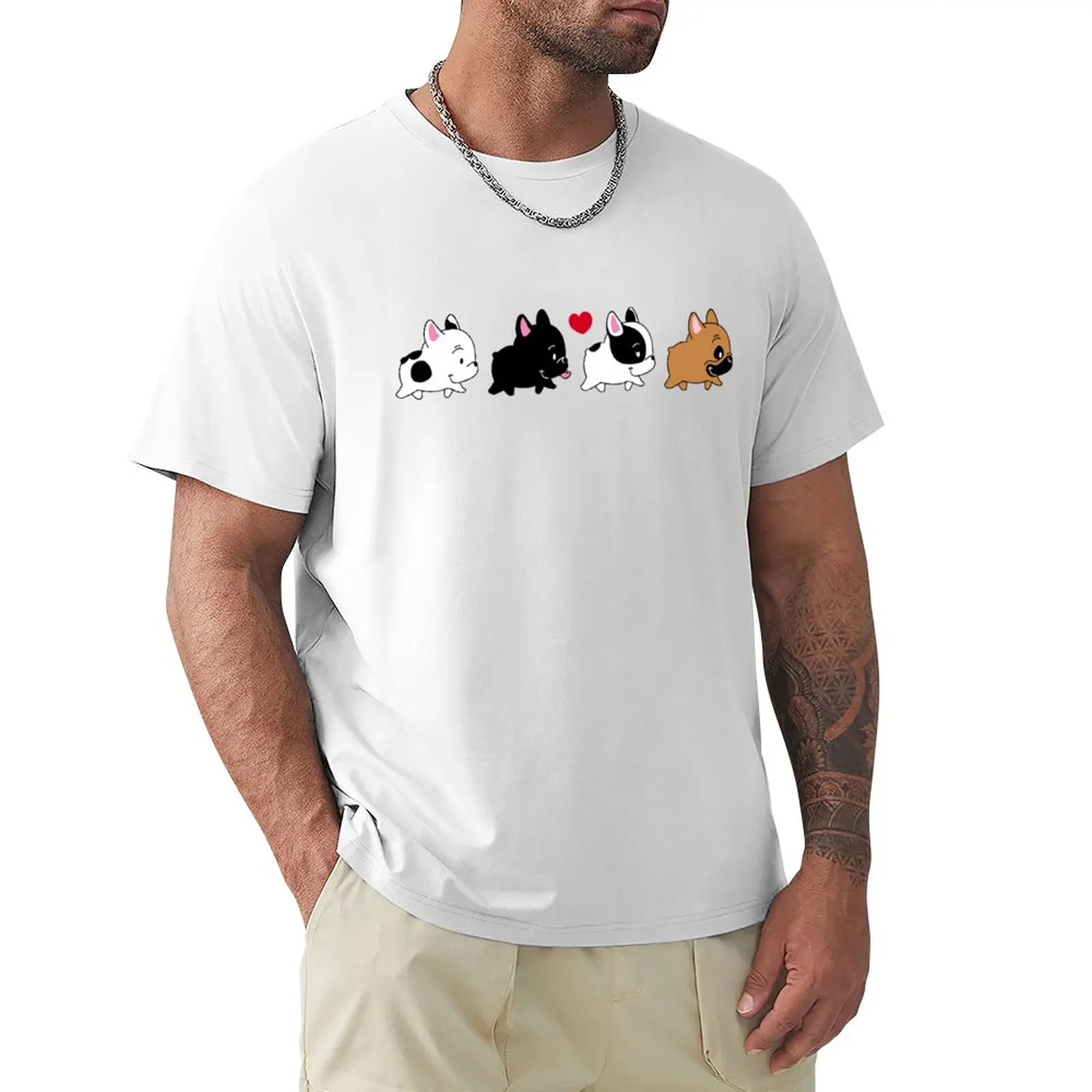 

Frenchie Family T-Shirt oversizeds customs design your own heavy weight t shirts for men
