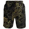 Vintage Chinese Carp Dragon 3d Printed Beach Shorts Street Short Pants Men Summer Loose Swim Trunks Quick Dry Board Shorts 3