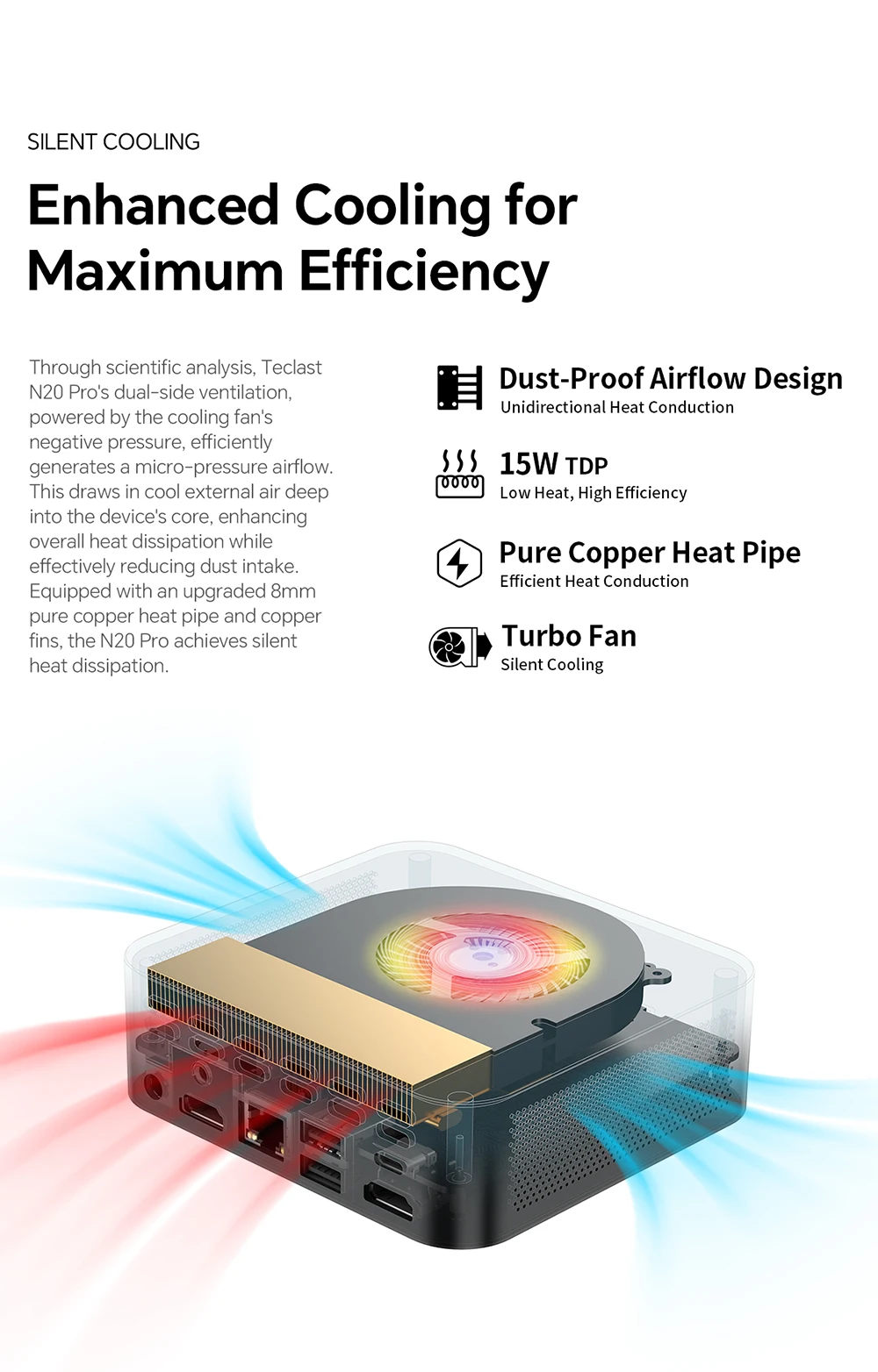 Mini PC Intel N95 12th Gen Processors DDR4 16GB RAM 256GB/512GB
