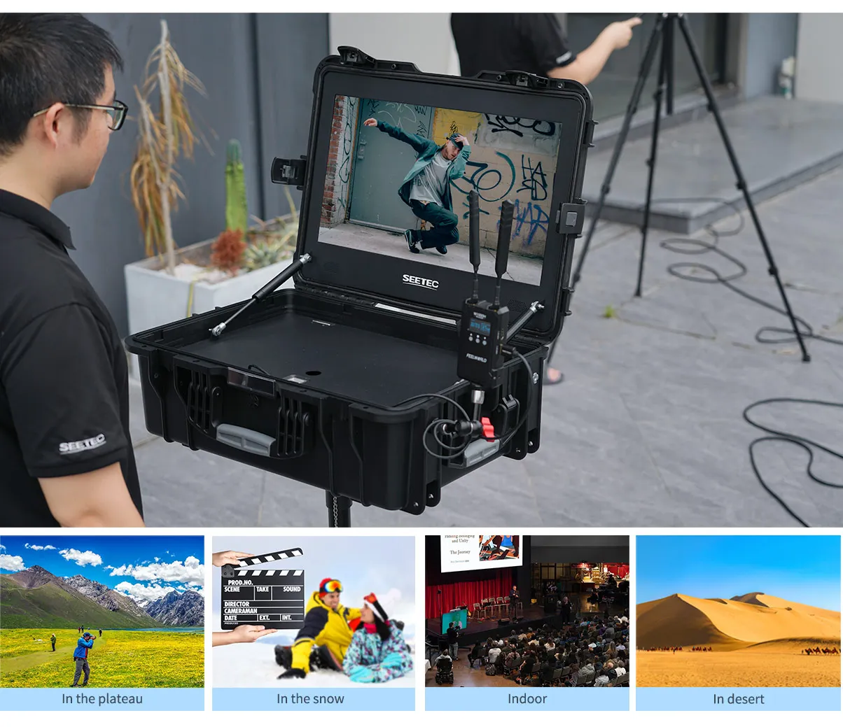 FEELWORLD SEETEC WPC215 Monitor 21.5 inch 1000nit High Bright Portable Carry-on Director Monitor Full HD 1920x1080 Panel
