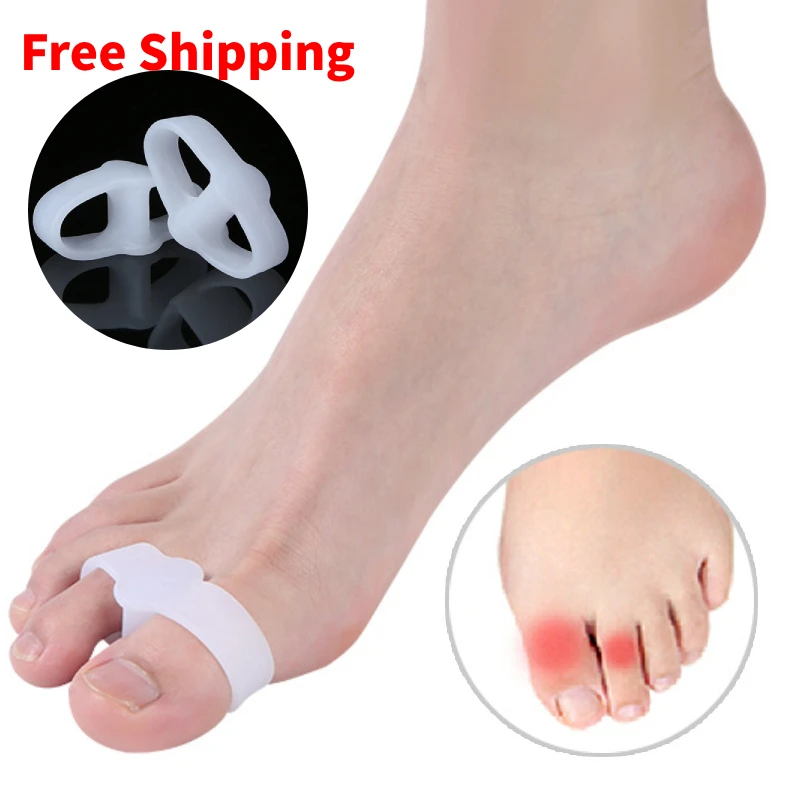 

1Pair Hammer Toe Separator Corrector Gel Feet Care Silicone Overlapping Splitter Hallux Valgus Straightener Bunions Pain Relieve