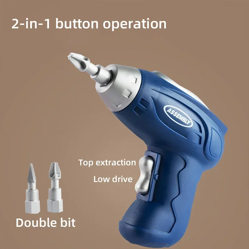 Kids Electric Driller Screw Toy Montessori Nut Assemble Disassembly Blocks Simulation Repair Toolbox Puzzle Blocks Tool Toys