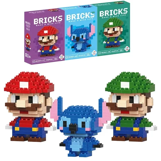 Mini Cartoon Character Brick Set 1