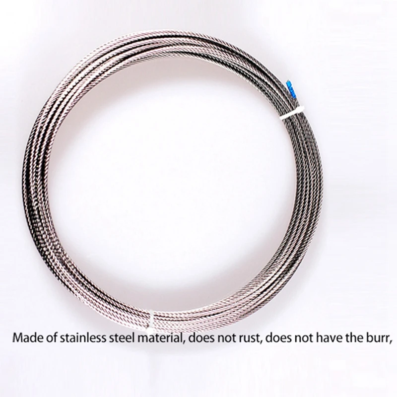 1.5Mm Diameter 7X7 Structure Of 304 Stainless Steel Wire Rope Alambra Cable Softer Fishing Lifting Electric Cable Rope