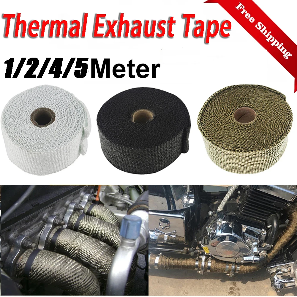 Motorcycle Exhaust Thermal Exhaust Tape Car Exhaust Heat Tape Wrap Pipe