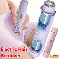 2026 New Women Electric Shaver Waterproof 2 in 1 Double Head Bikini Hair Trimmer Detachable Head Wet Dry Shaver