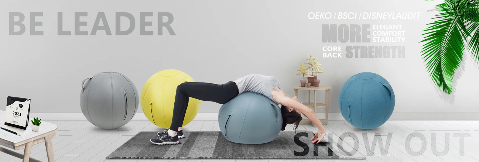 Home Pilates Balance & Stability Exercise Ball Anti Burst Office Sitting Ball Cloth Yoga Cover